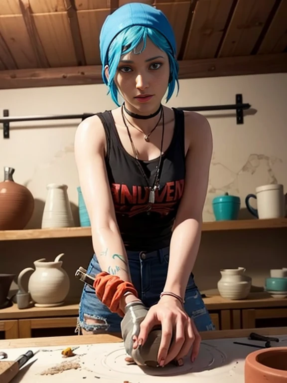 Chloe Price making ceramics,hands making ceramics