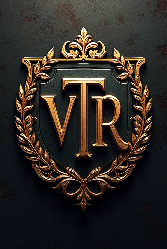 Create a logo/coat of arms with the letters vtr