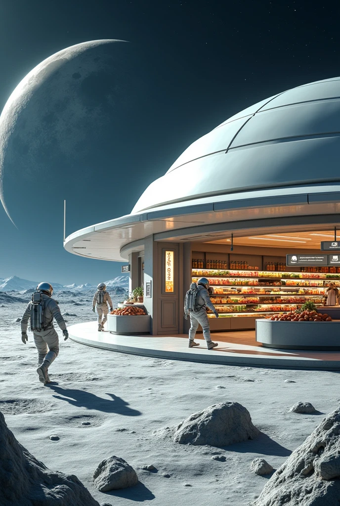 A supermarket on the moon written mercaláxias