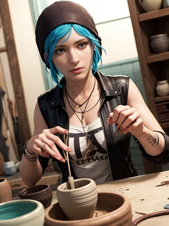 Chloe Price making ceramics,hands making ceramics