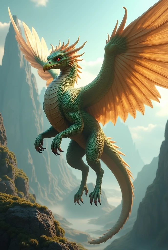 Hybrid of a dragon and a griffin