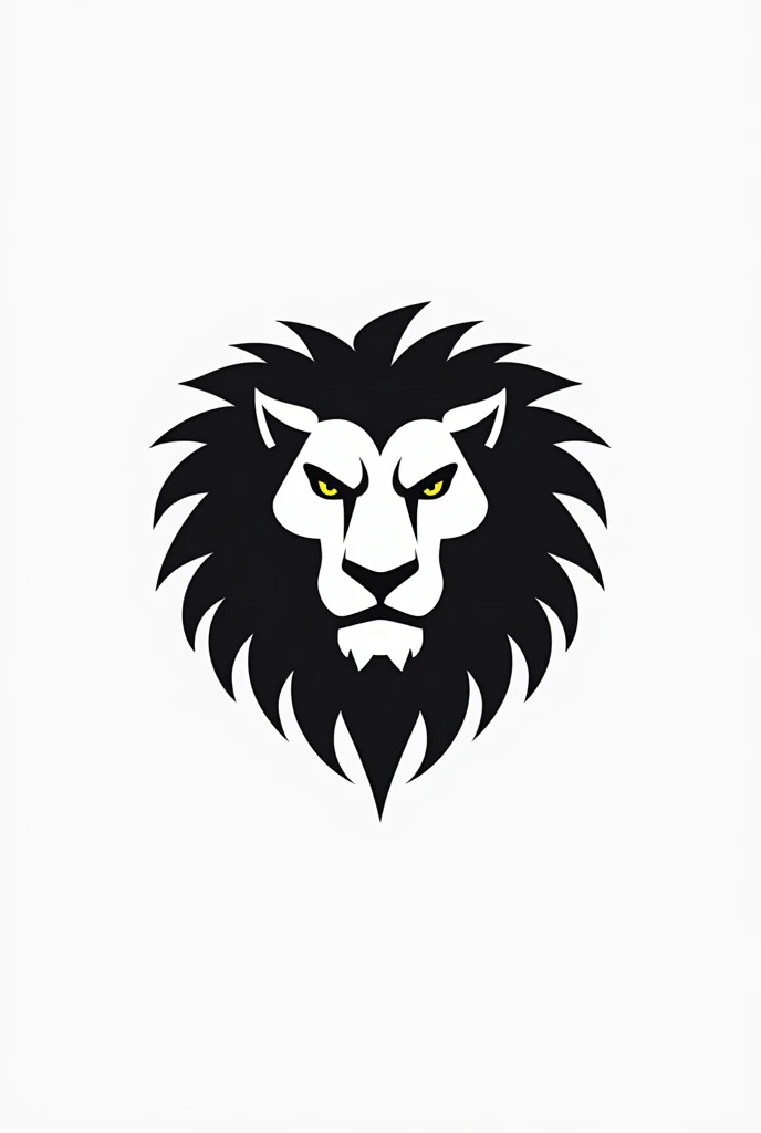 Create a modern logo of a simplified monochrome vectorized lion in attack position, for a fitness clothing and lifestyle brand, that communicates leadership, can, domination and prestige 