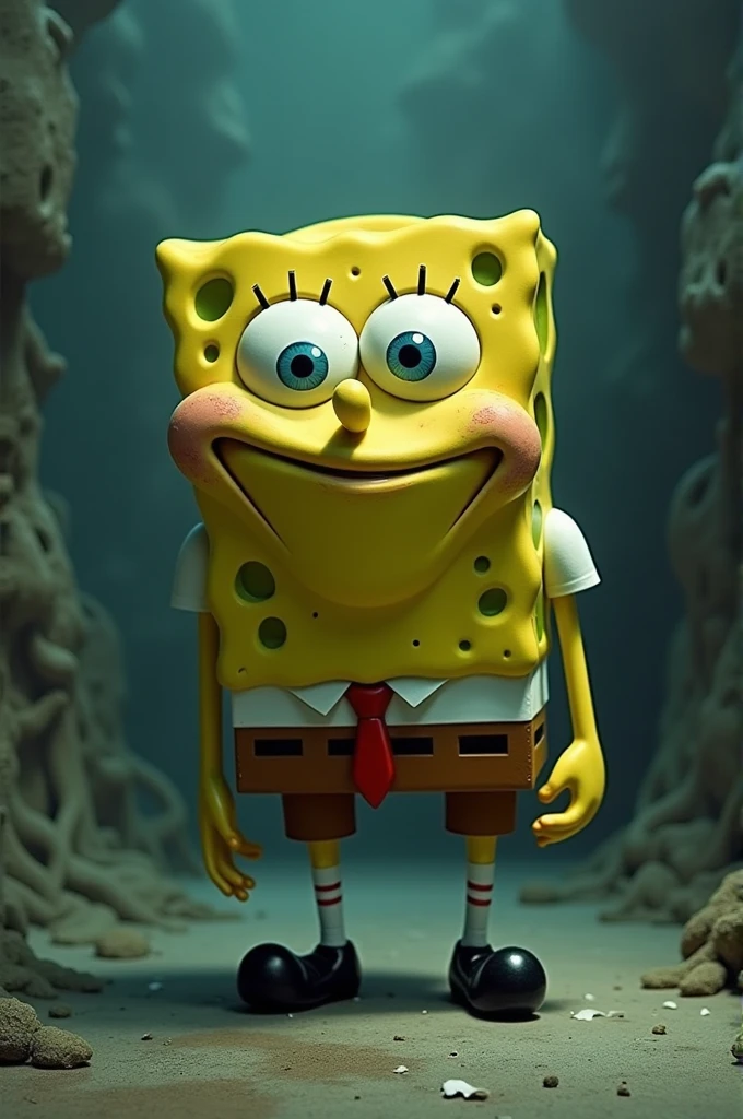 Uncanny spongebob with buttchin