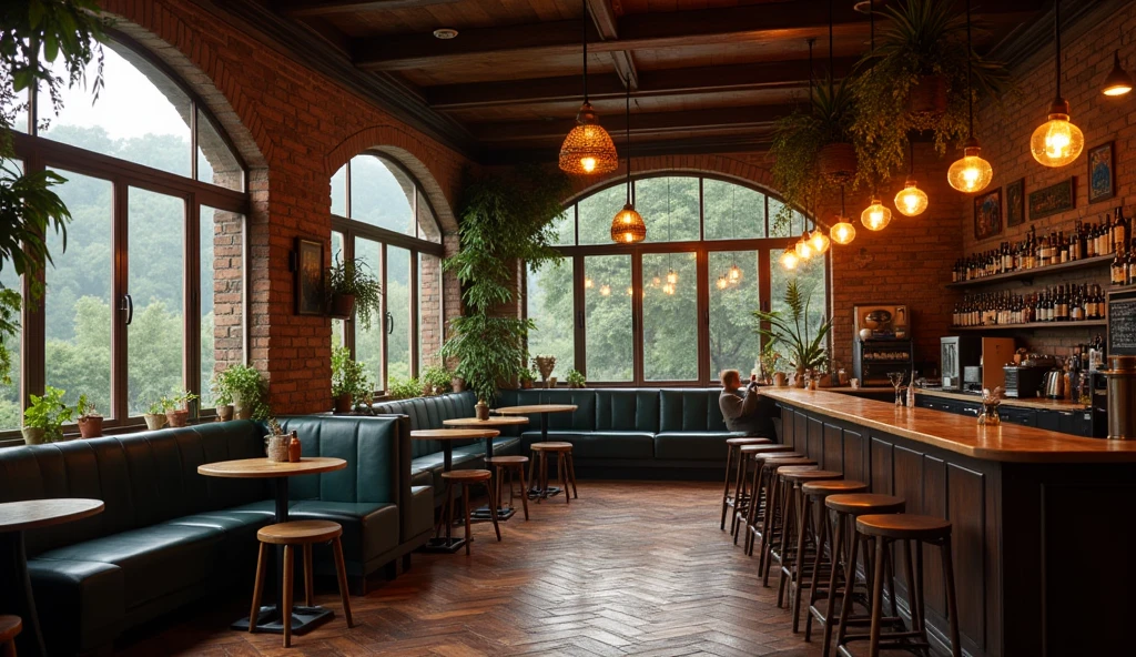 HD 4k interior of an old coffee shop、landscape、no one there、Coffee Beans、jazz、retro