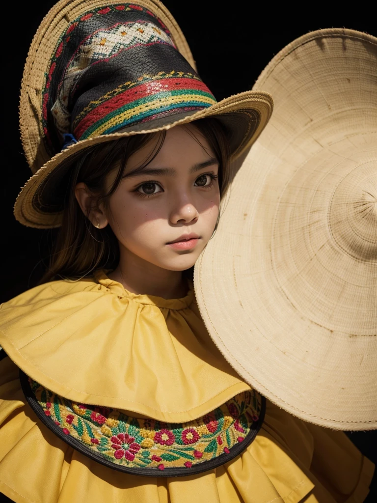 Mexican face and mariachi hat