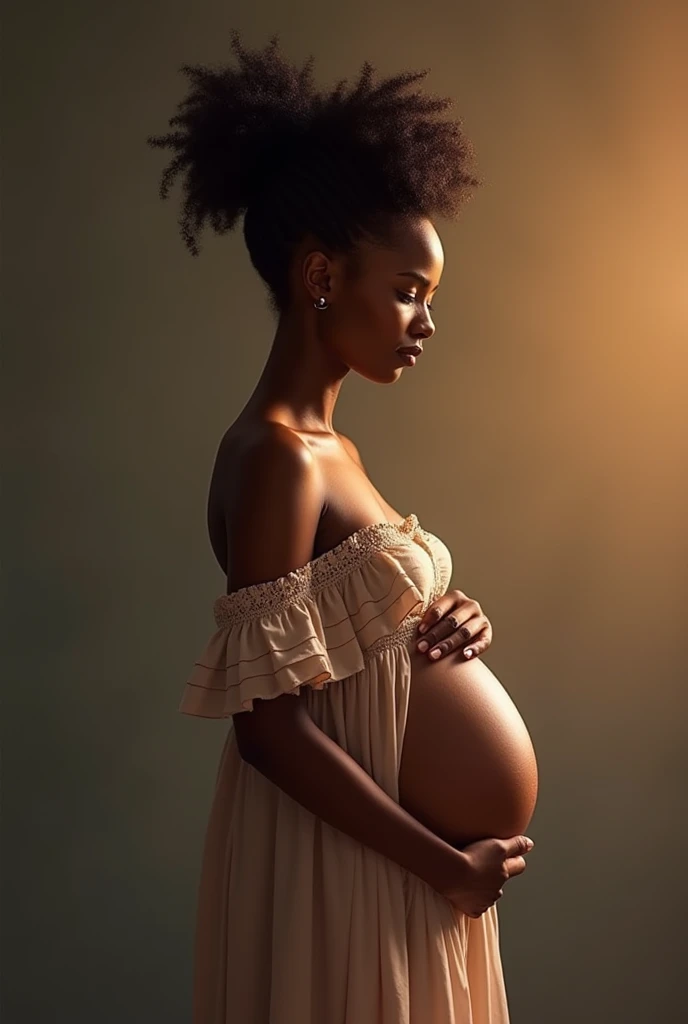 Pregnant black woman