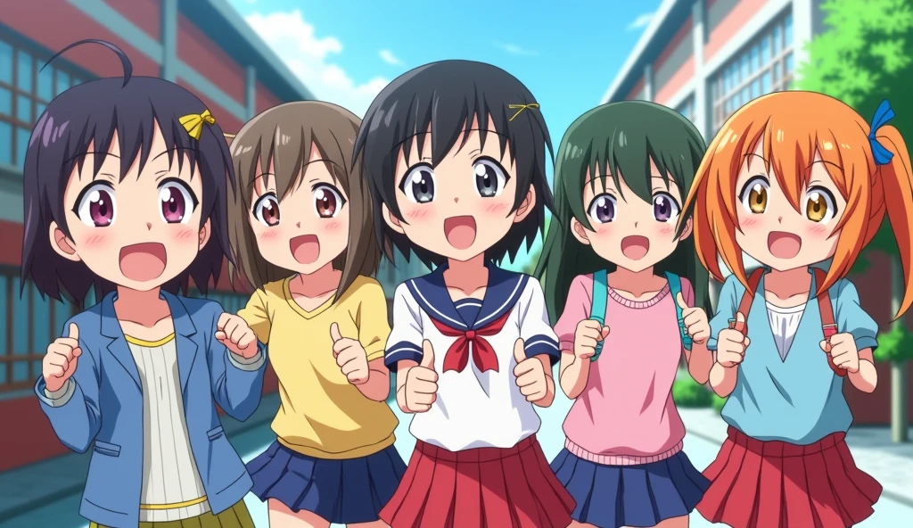 Group of elementary school girls、TV anime image format TV anime screenshots