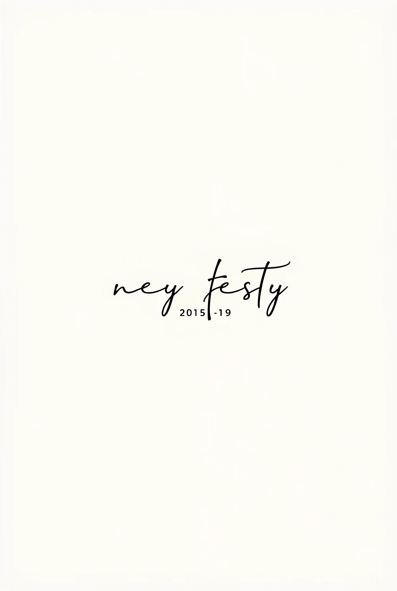 logo for a company that works with decorations for parties, birthdays and weddings. The company name is Ney Festy. I want the name Festy below the name Ney. Minimalist layout. Use signature calligraphy fonts, with a thin design, WELL DETAILED LETTERS in black and a custom layout for the logo. Use persuasive and attractive design methods as a basis