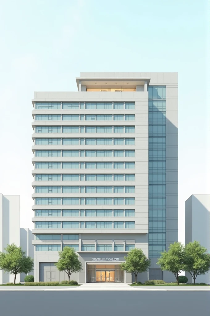 I need building elevation for hospital very simple