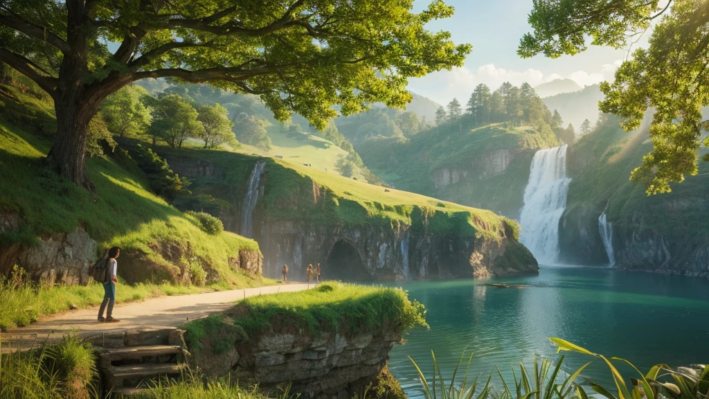Beautiful Nature、rural nature、cliff、Ultra-realistic、Sunlight、High resolution photos、