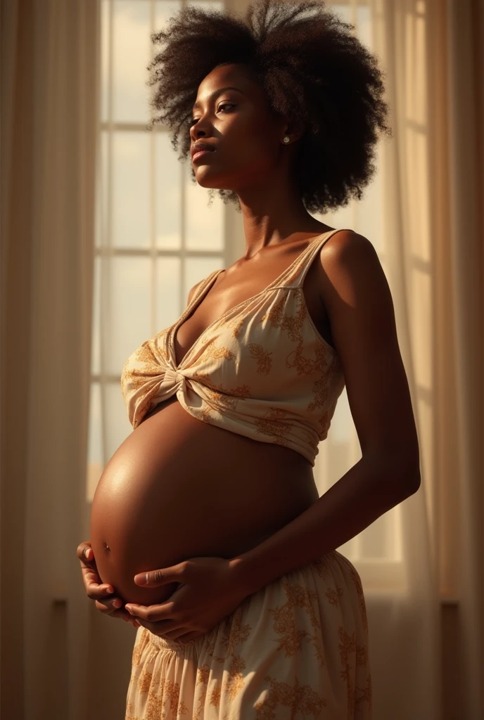 Pregnant black woman 
