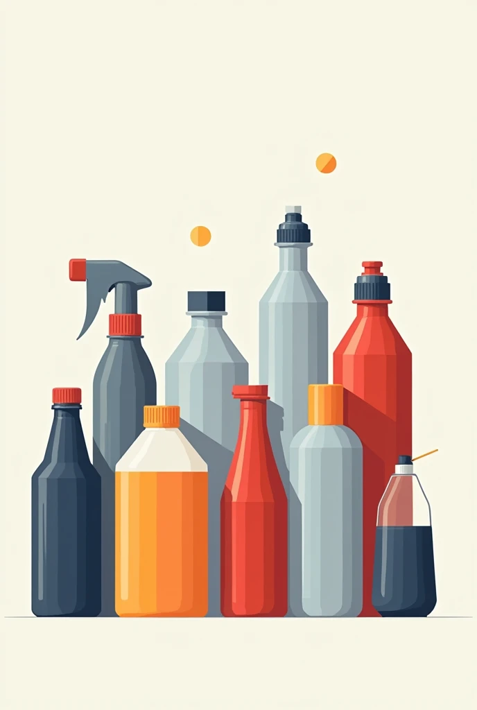 image of unnecessary plastic in products, IN VECTORS 