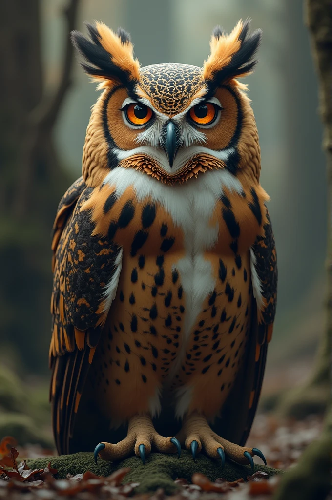 Centered image of a wise owl