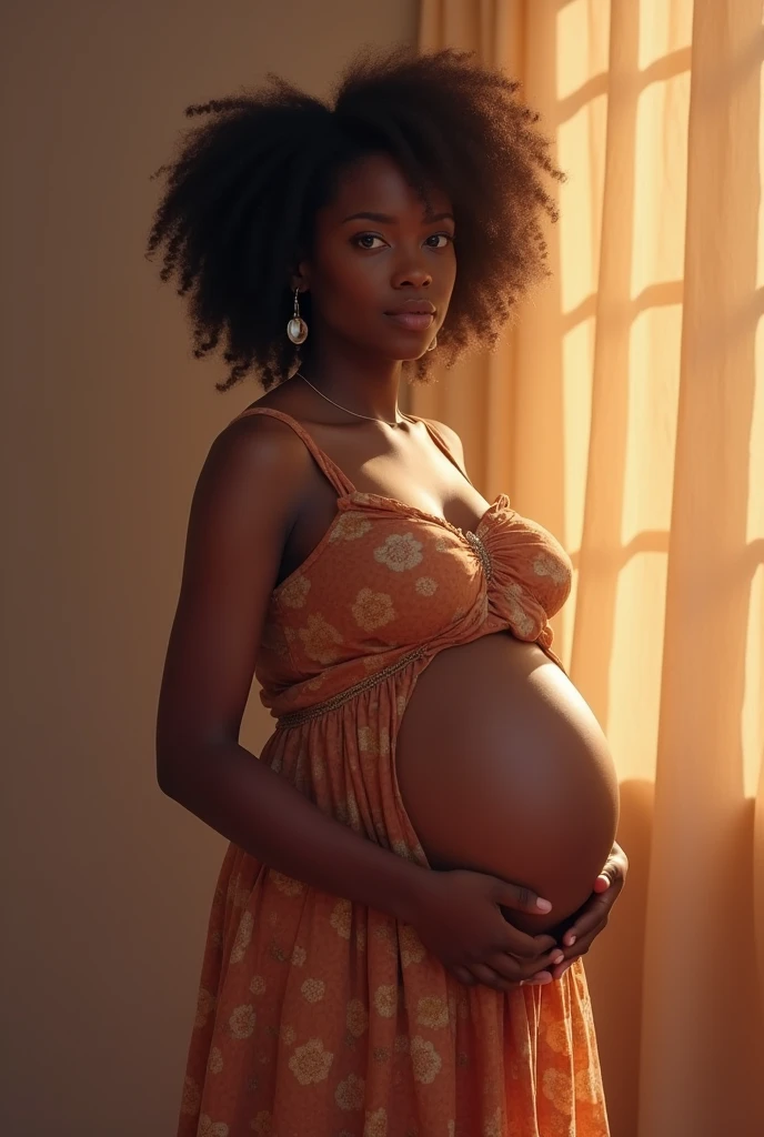 Pregnant black woman