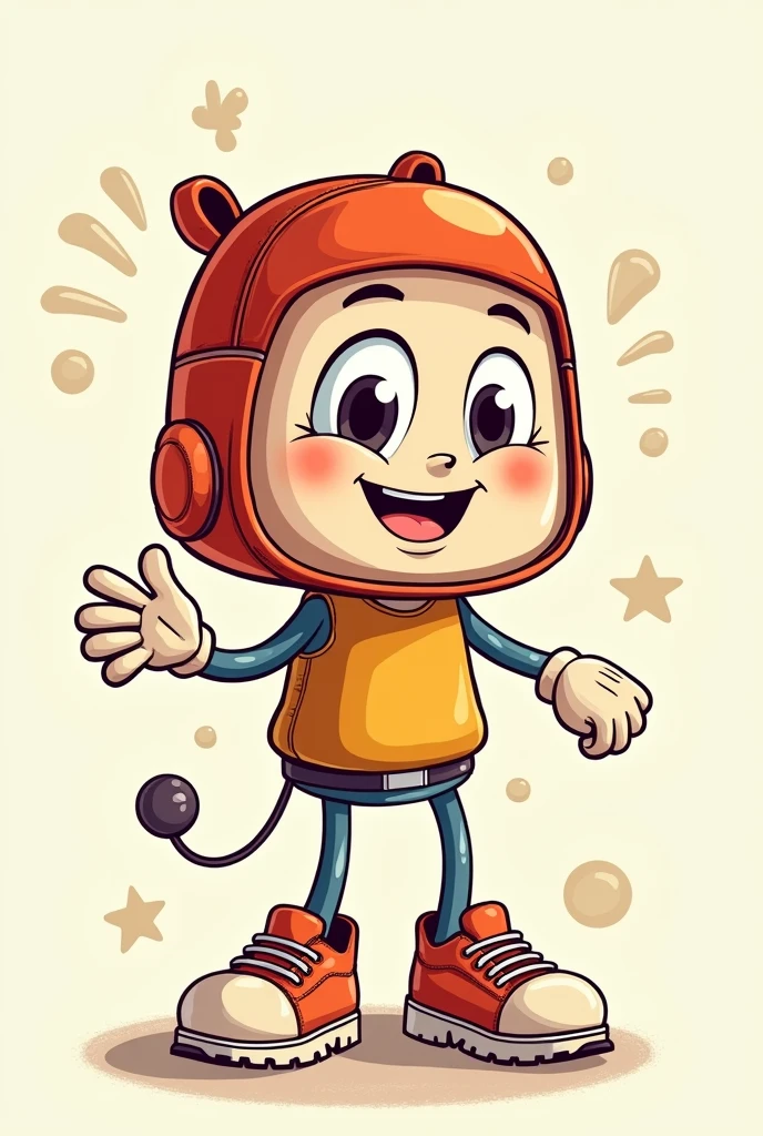 Mascot for a shoe store 2d drawing style
