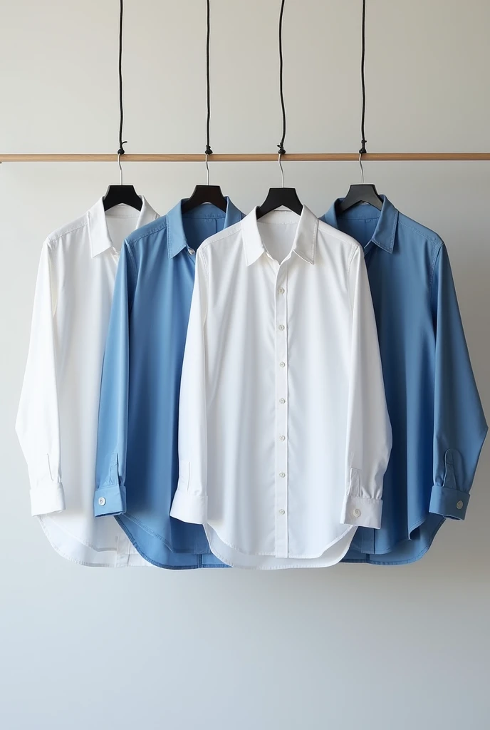 I created several white and blue long-sleeved men&#39;s chacabanas to select the one I like
