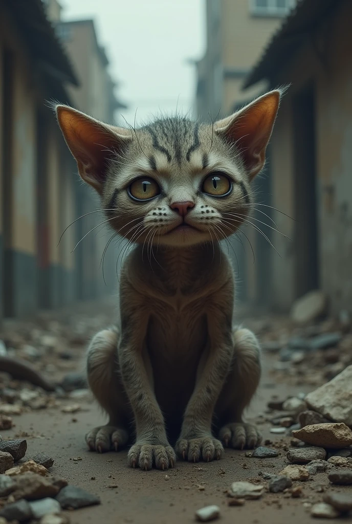 The poor cat