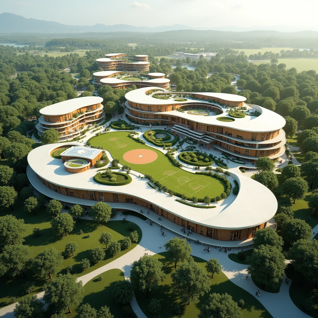 Cultural, Recreational and Sports Complex, curvy and organic style