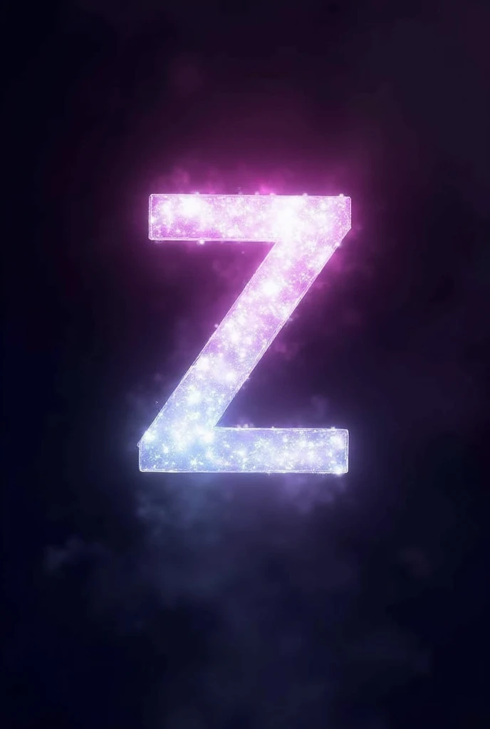 Black gradient background with purple letters Stick in white writing. 
Letter Z Uppercase z ObScUrOzZ
