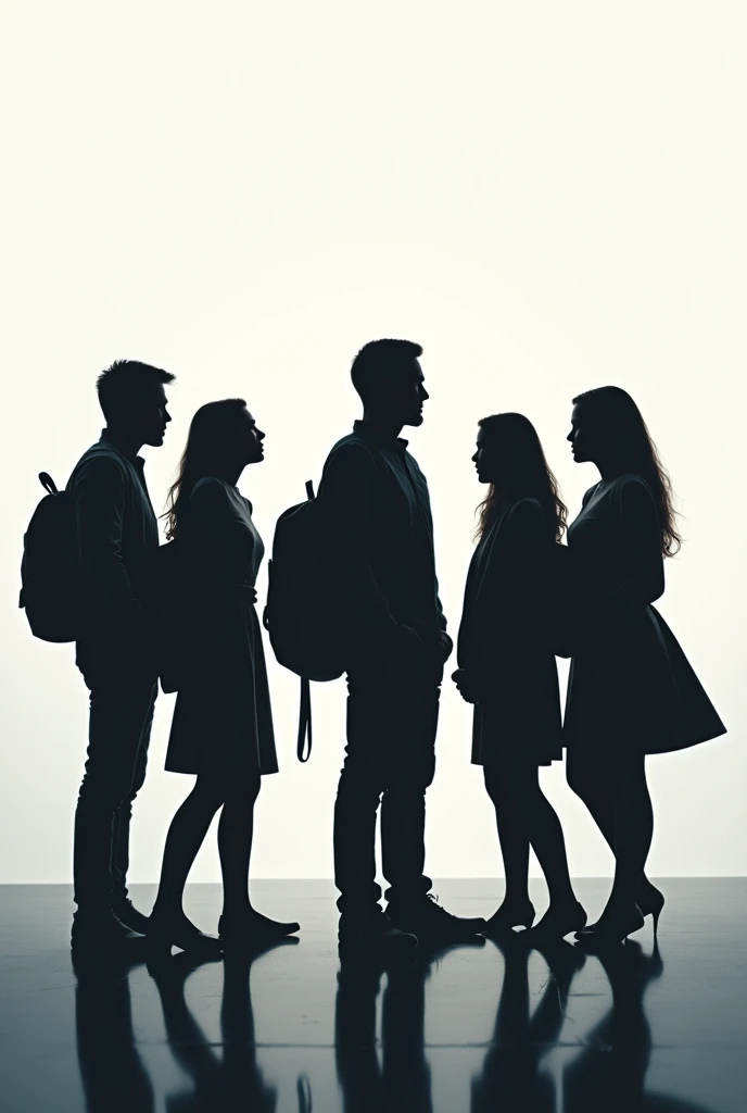 Silhouettes of 7 people
