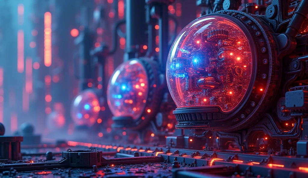 Create a Mechatronics Engineering wallpaper, neon light