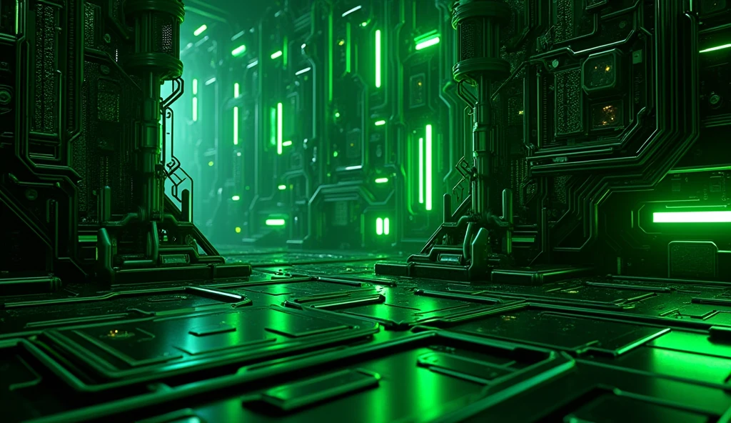 Create a Mechatronics Engineering wallpaper, Green Neon Light
