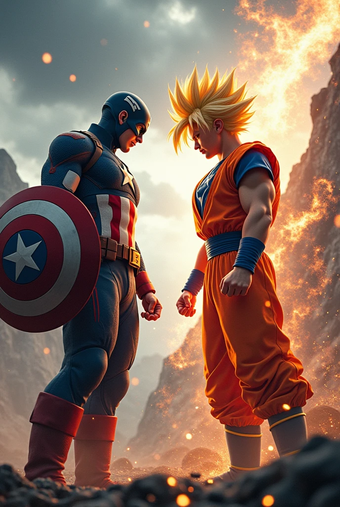 Captain America vs Goku