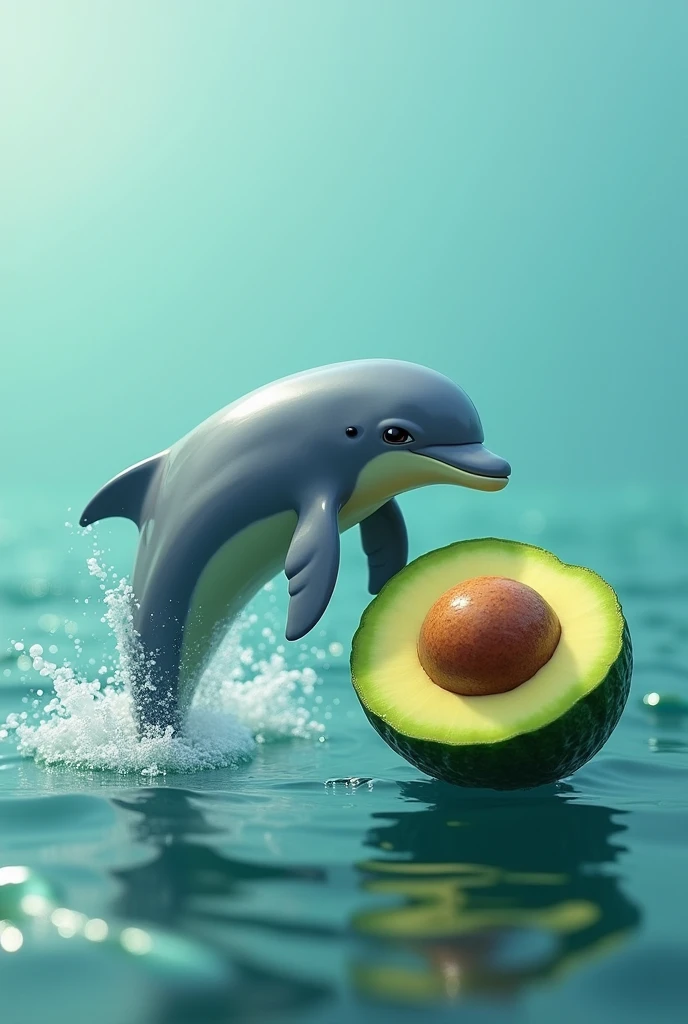 dolphin with avocado
