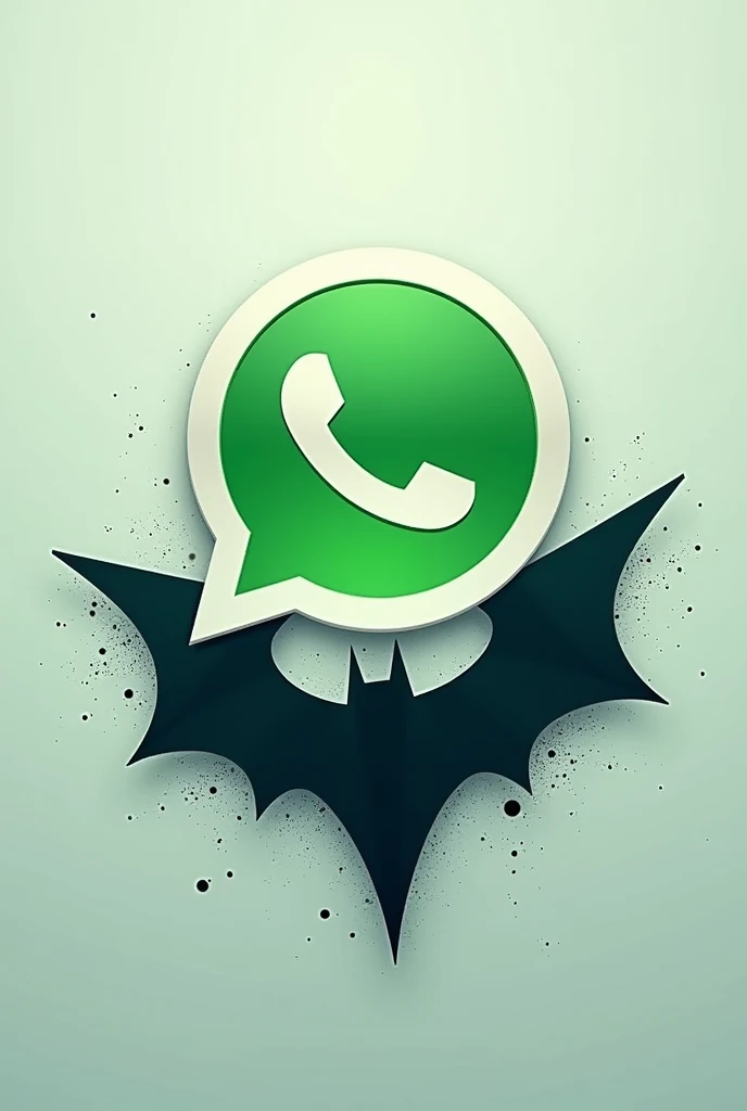 image of the Whatsapp logo with a symbol that alludes to Batman in png