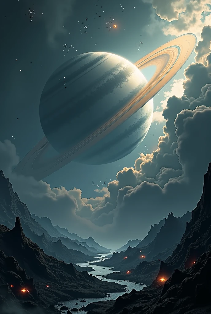 universe space mysterious Saturn