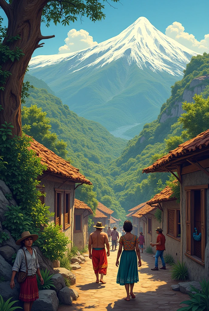 Introduction background for a comic strip with the theme of Peruvian independence