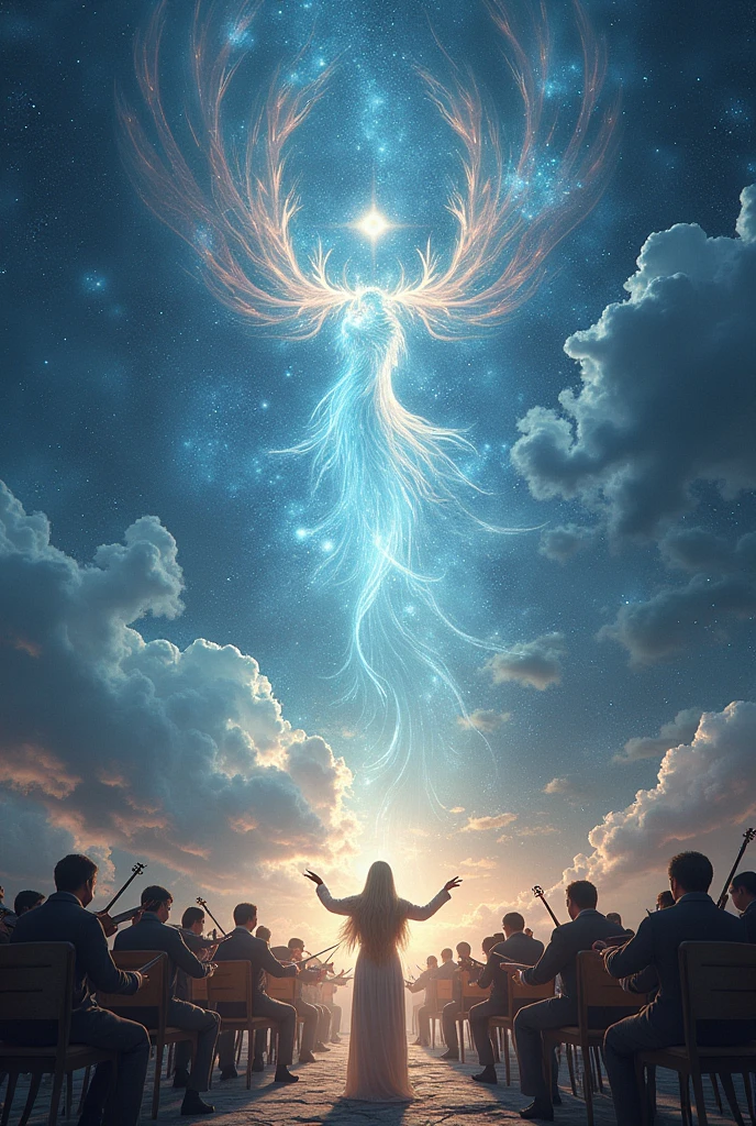 
conceived in the orchestra of the thirteen heavens. 