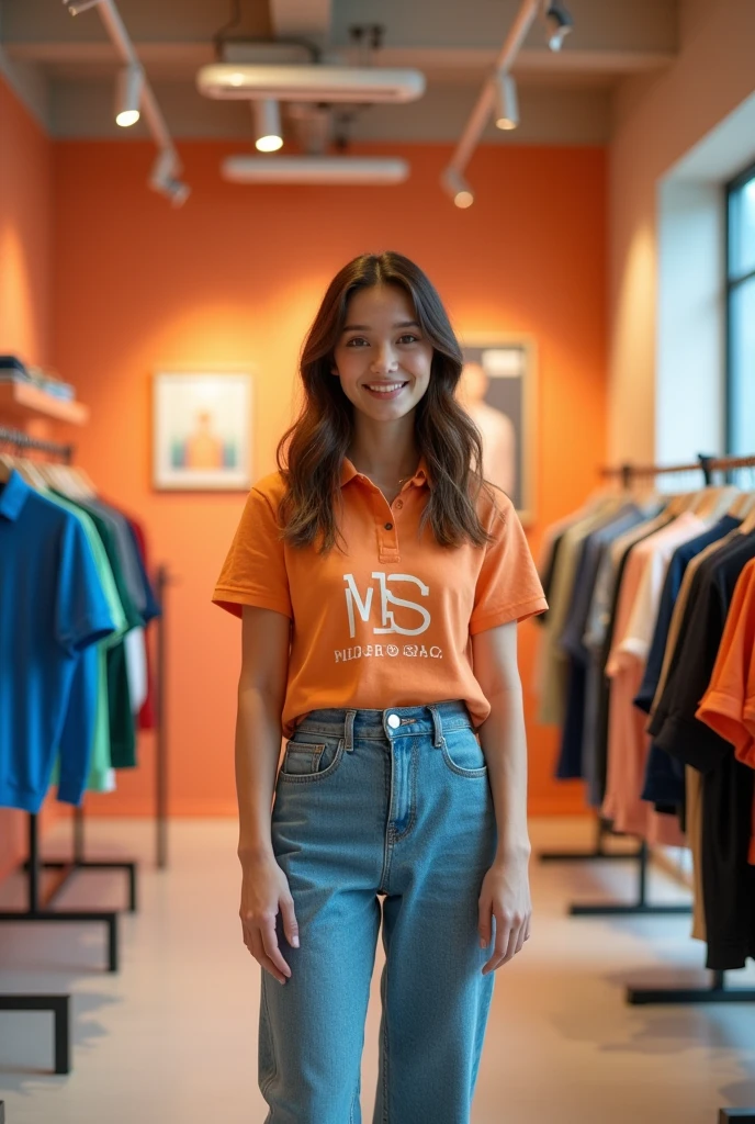 Create a store that sells YOUTH polo shirts for women with your full name MIJERO SAC intertwined letters