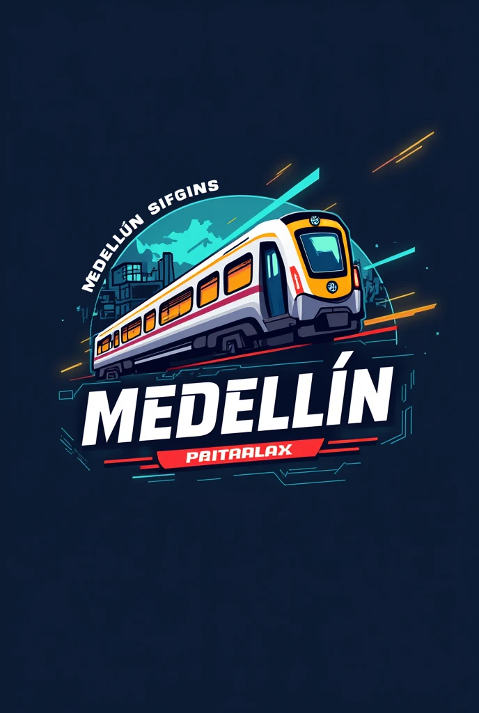 Give me a logo for a Medellin subway game