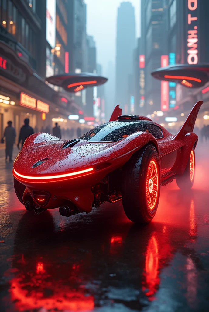 A red Flying Car like Darogan