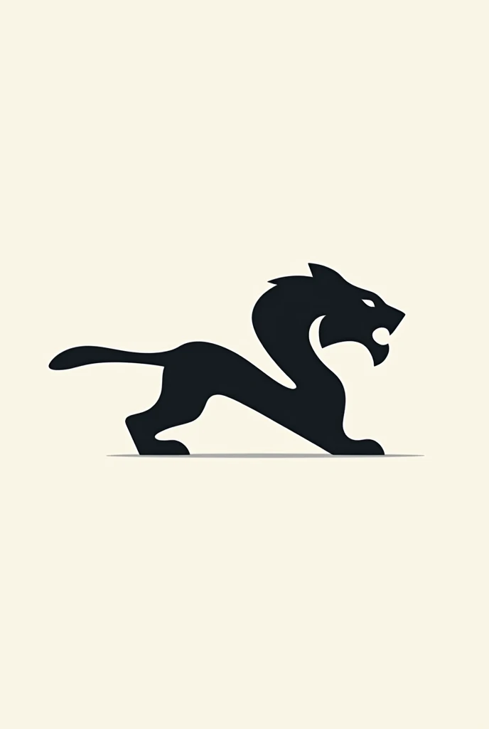 Create a modern logo of a monochrome simplified vectorized lion running, for a fitness clothing and lifestyle brand, that communicates leadership, speed, luxury and prestige