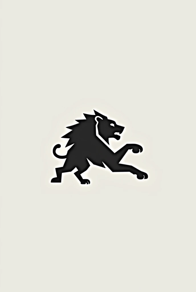 Create a modern logo of a monochrome simplified vectorized lion running, for a fitness clothing and lifestyle brand, that communicates leadership, speed, luxury and prestige
