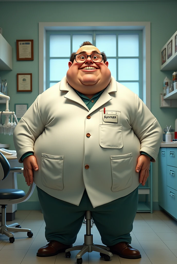 Fat dentist with severe syndrome down