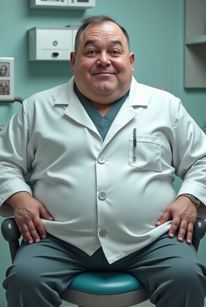 Fat dentist with severe down syndrome