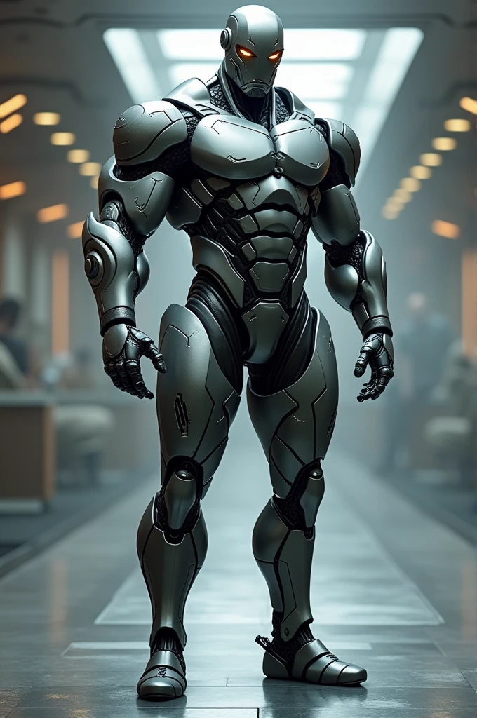 Muscular male android.