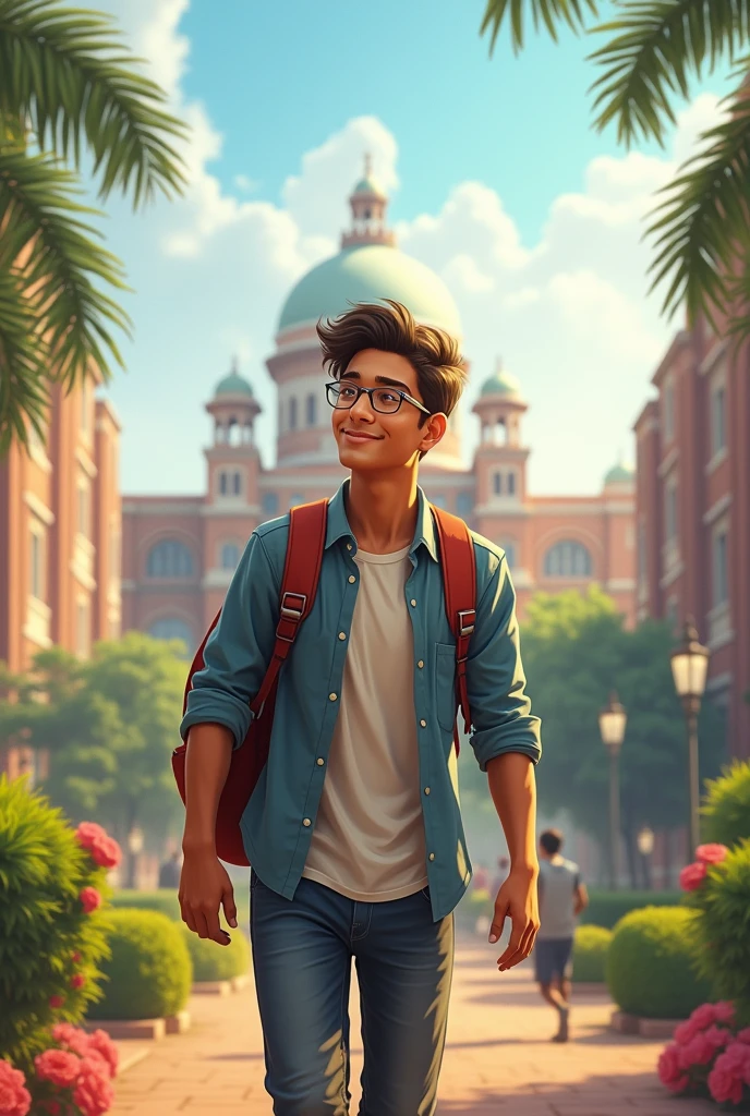 A 20 year old boy from a middle class family studying in a famous college of Delhi and his name is Vishal is happy to look at the college