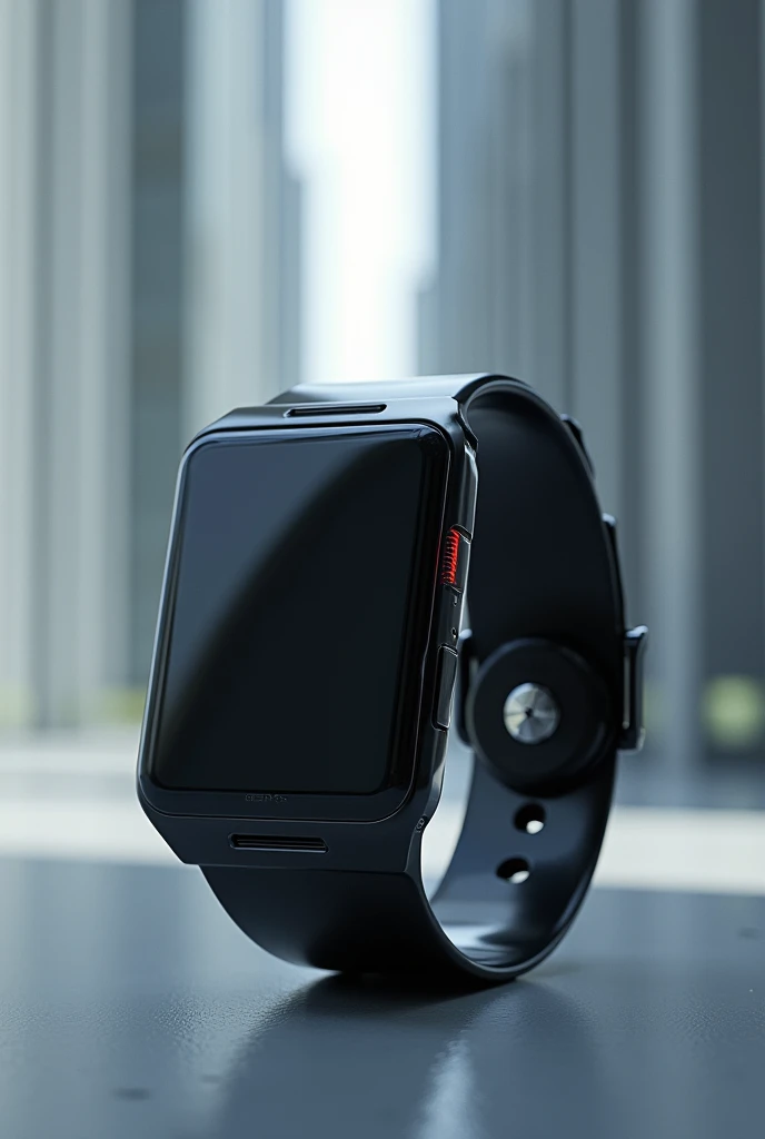 A wristwatch-style iPhone、Square futuristic design