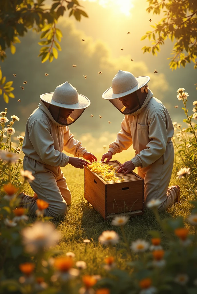 beekeepers:skilled workers who manage the beehives, ensure the health of the bees and harvest the honey