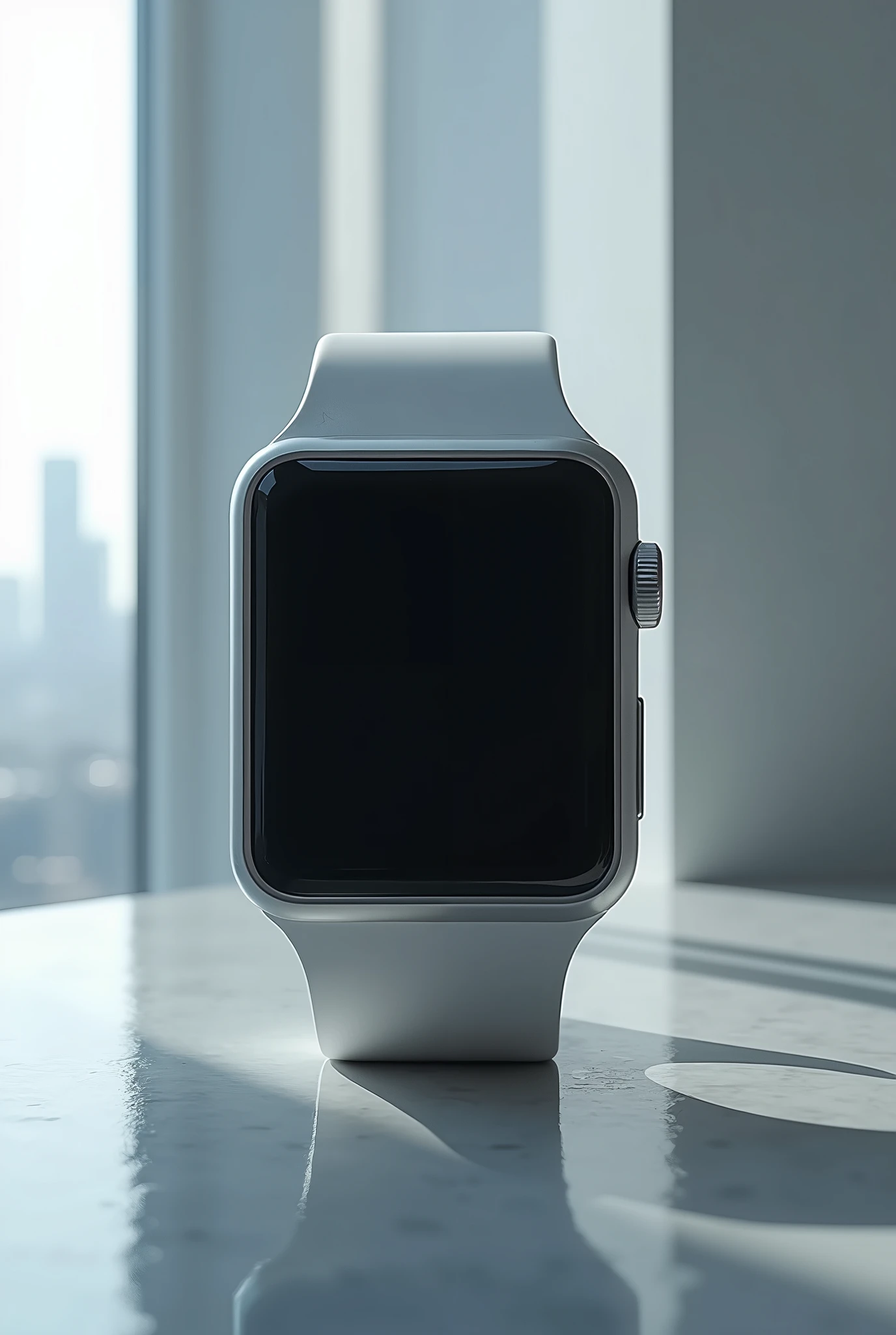 A wristwatch-style iPhone、Square futuristic design