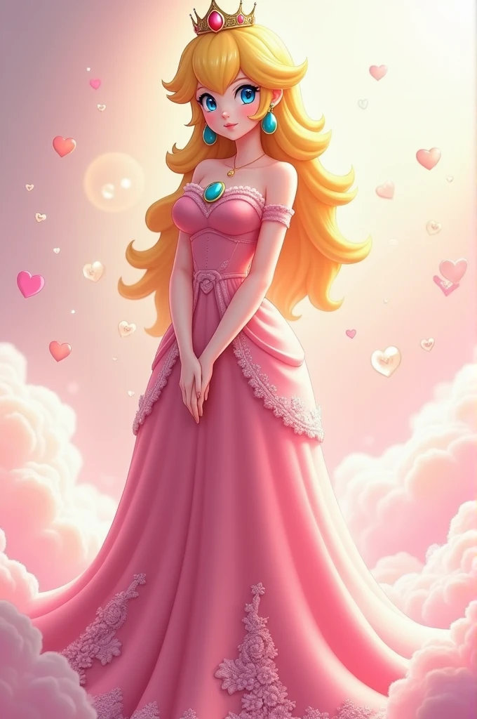 Princess Peach from Super Mario as an anime figure