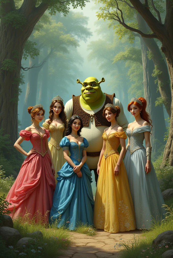 5 princesses and 1 shrek 5 princesses and 1 shrek 