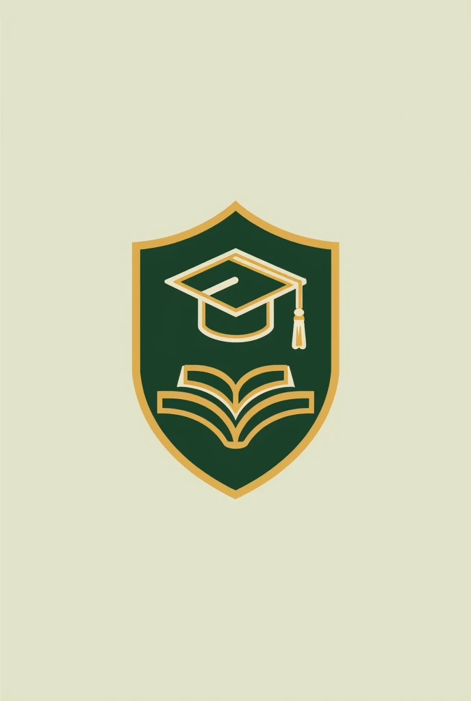 Create an image that is a logo for a university&#39;s Bachelor of Education degree in olive green and gold colors