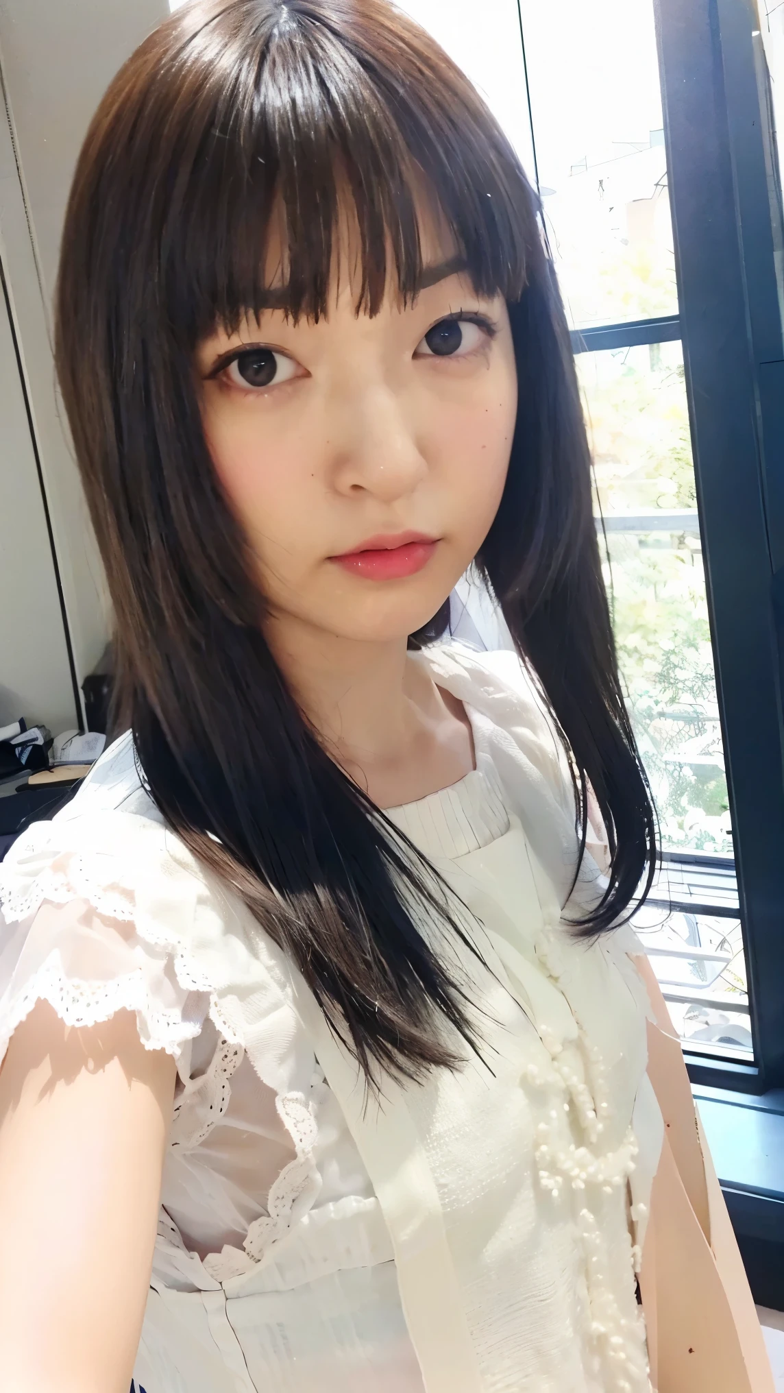 Memory correction:2.55, Everything is modern:1.66, Beautiful Japanese woman photo, smile, 20-year-old, Oil for straight, one-length hair＆Hair balm:1.55, (photo Realistic:1.4), (hyper Realistic:1.4), (Realistic:1.3), (Smoother lighting:1.05), (Improving the quality of cinema lighting:0.9), 32K, 1 person,20-year-oldの, Realistic lighting, Backlight, The light shines on your face, Ray Tracing, (Bright light:1.2), (Improvement of quality:1.4), (Highest quality Realistic textured skin:1.4), fine grain, Detailed face,(smile:0), (Emphasis on face close-up:1.3), (Enhances the beauty of skin texture:1.1),((Extremely precise and accurate anatomy:1.0)), (Enhances the beauty of skin texture:1.1), Clean and glowing skin, mesh, thin:1.2, (Realistic:1.3), Realisticなライティング, (Smoother lighting:1.05), 32K, One Japanese woman, fine grain, Detailed face, (Film Grain:1.1),(Accentuates body lines:1.1), High resolution, Natural look, Kind eyes, Improves hair quality, Delicate light and shadow, Transparent muscles, Graceful pose, Beautiful Eyes, Sharp details, Soft light reflection, Beautiful contours, Delicate skin tone, Fine hair texture,Cute Japanese Women Photos,