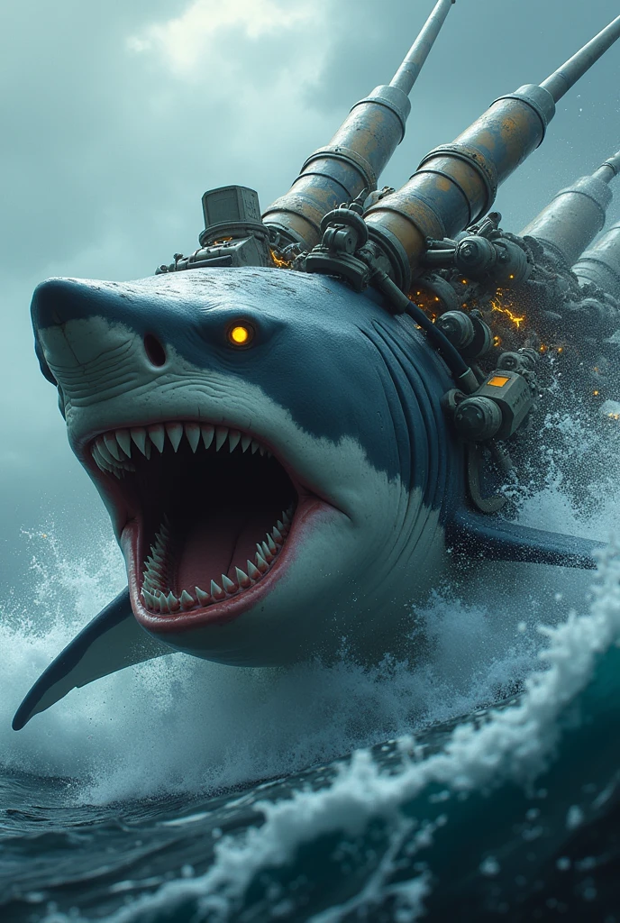 Killer shark with cannons