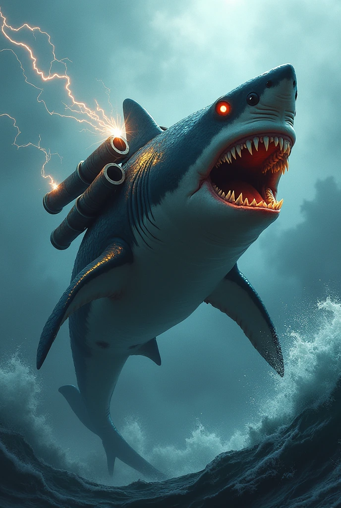 Killer shark with cannons
